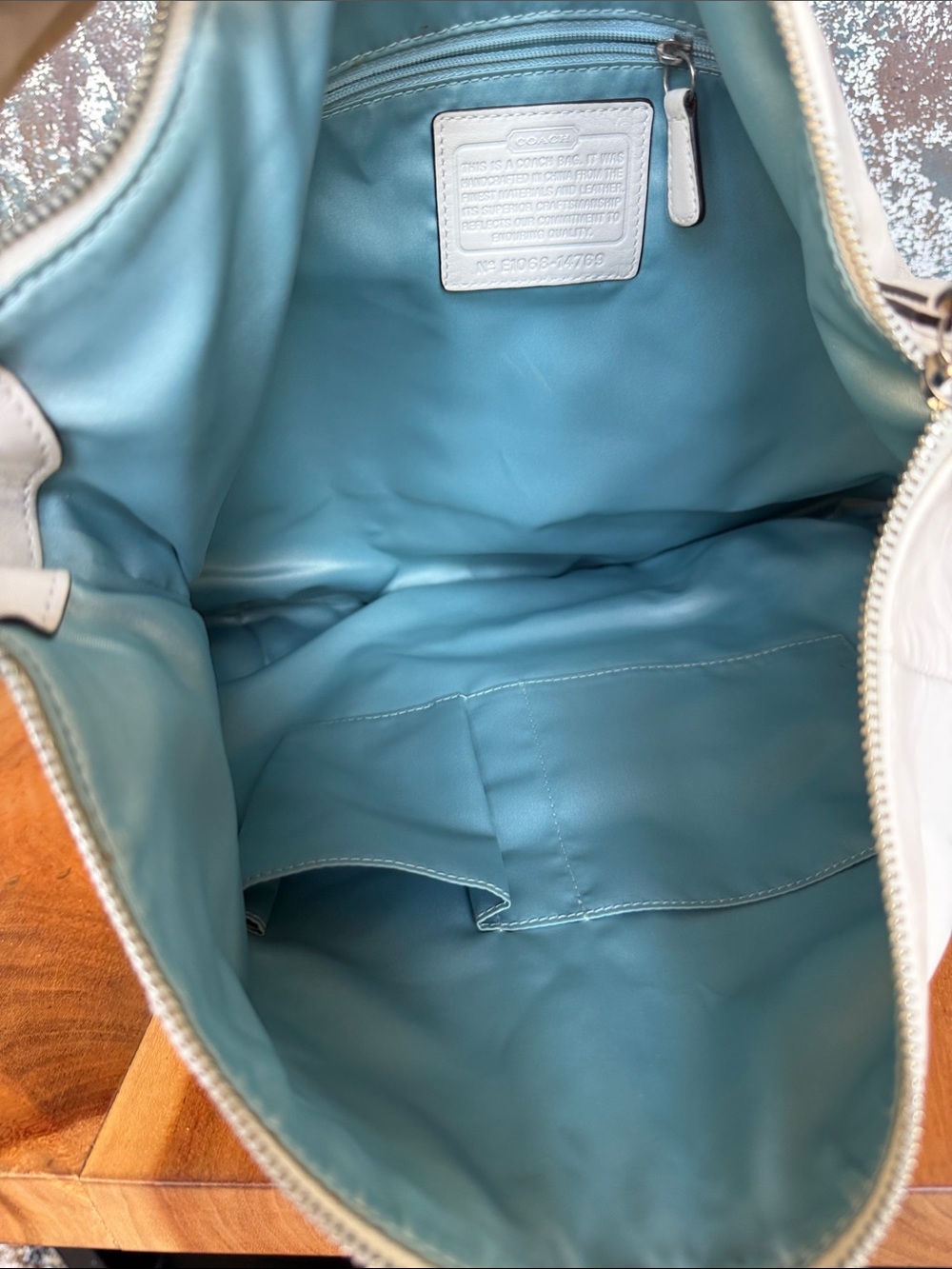 Coach Old Money Y2K 2010 Kristin Slouchy Off White Leather Hobo Bag VGUC - Picture 2 of 16